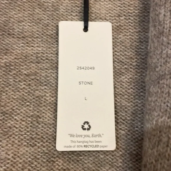 NWT Pink Rose longline cardigan in Stone (oatmeal tan color), size Large - Picture 4 of 11